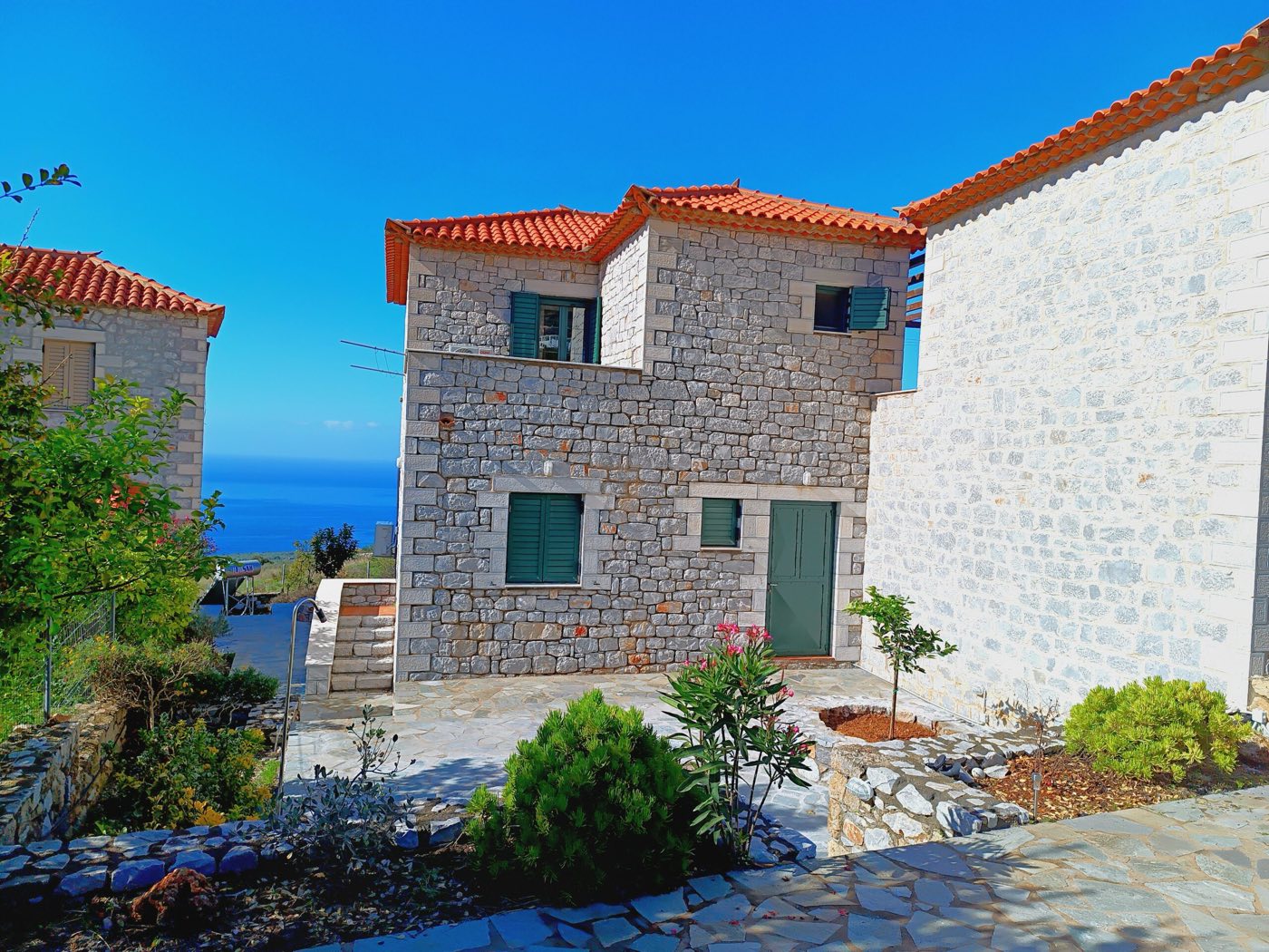 Front of the stone house